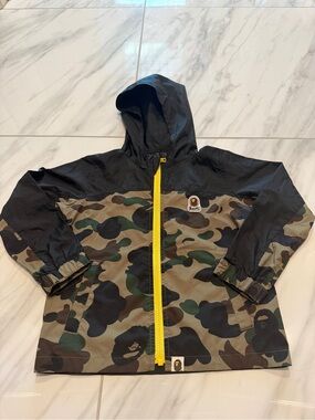 BAPE Kids Camo Hooded Windbreaker Jacket